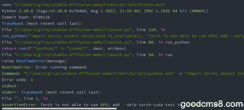 《Windows安装stable diffusion遇到“Torch is not able to use GPU”的问题》