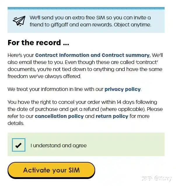 《英国GiffGaff电话卡申请和激活流程》